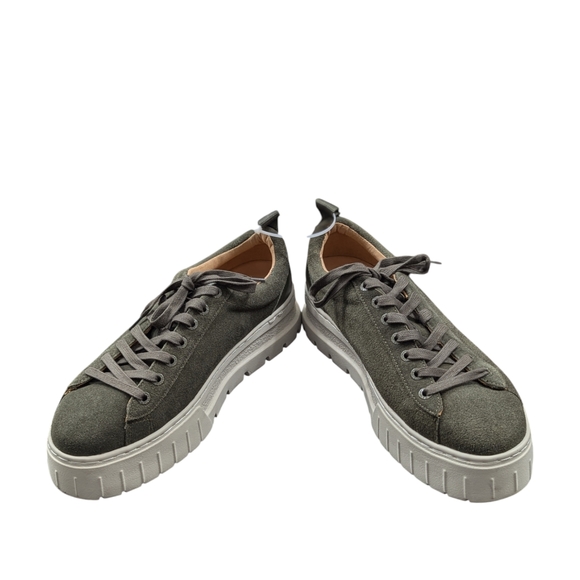 J/Slides NYC | Women's Suede Roger J/Slides Sneakers | Green-Cactus | Size 10 - Picture 7 of 15